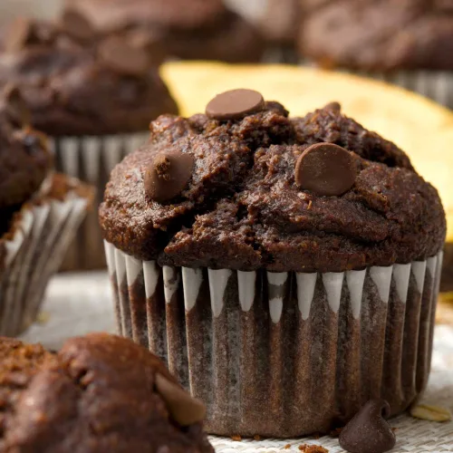 HighDome Double Chocolate Cottage Cheese Banana Muffins