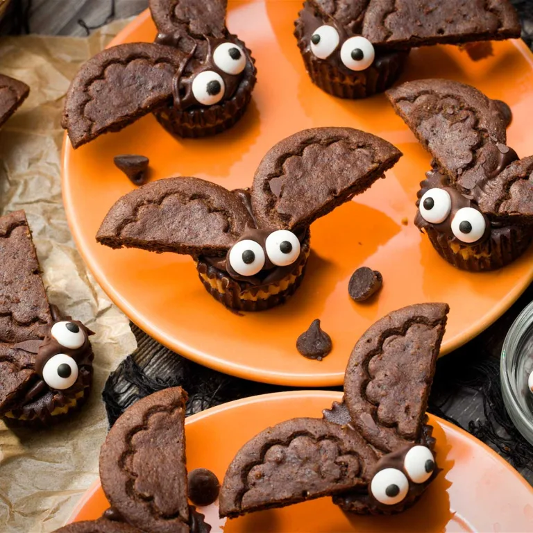 Plate of gluten-free peanut butter cup bats