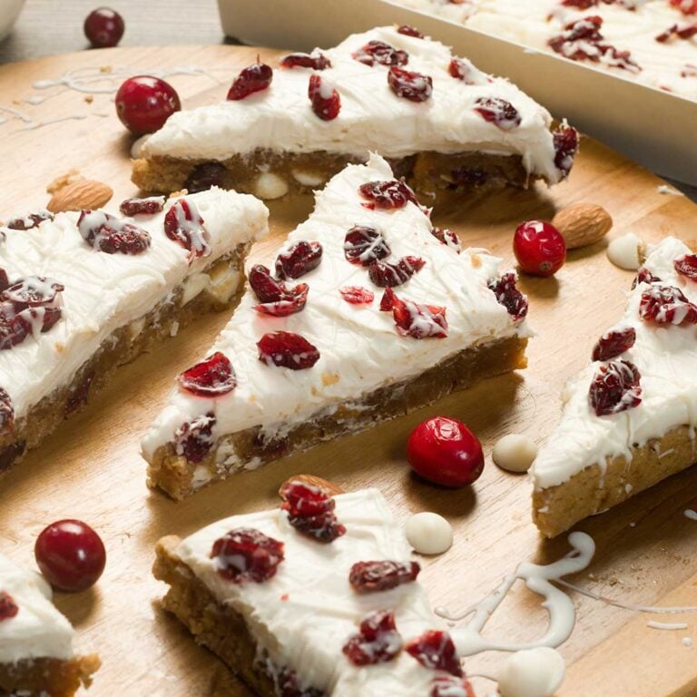 Gluten-Free Copycat Starbucks Bliss Bars on a cutting board.