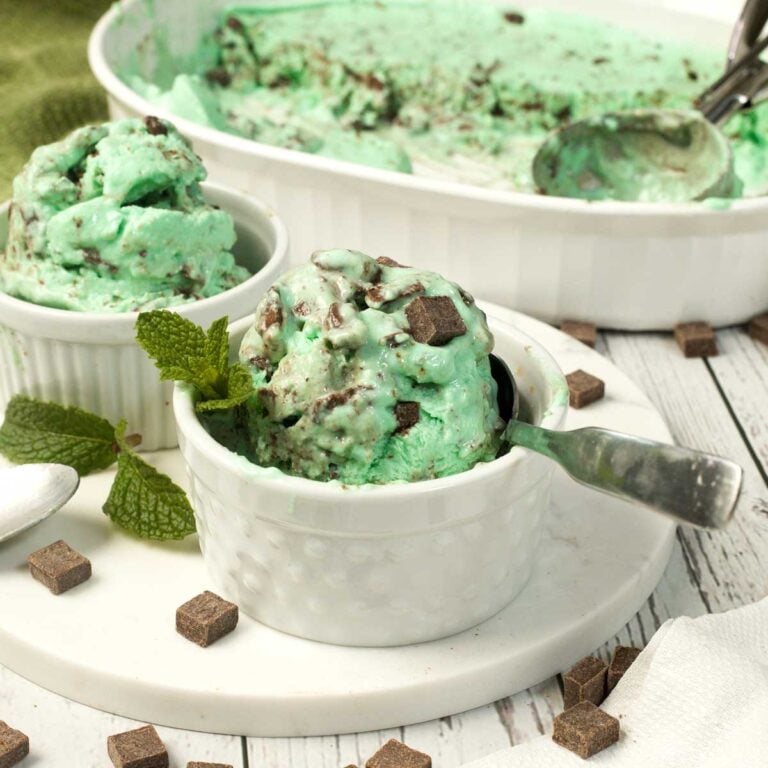 Easy Mint Chocolate Chip Cottage Cheese Ice Cream