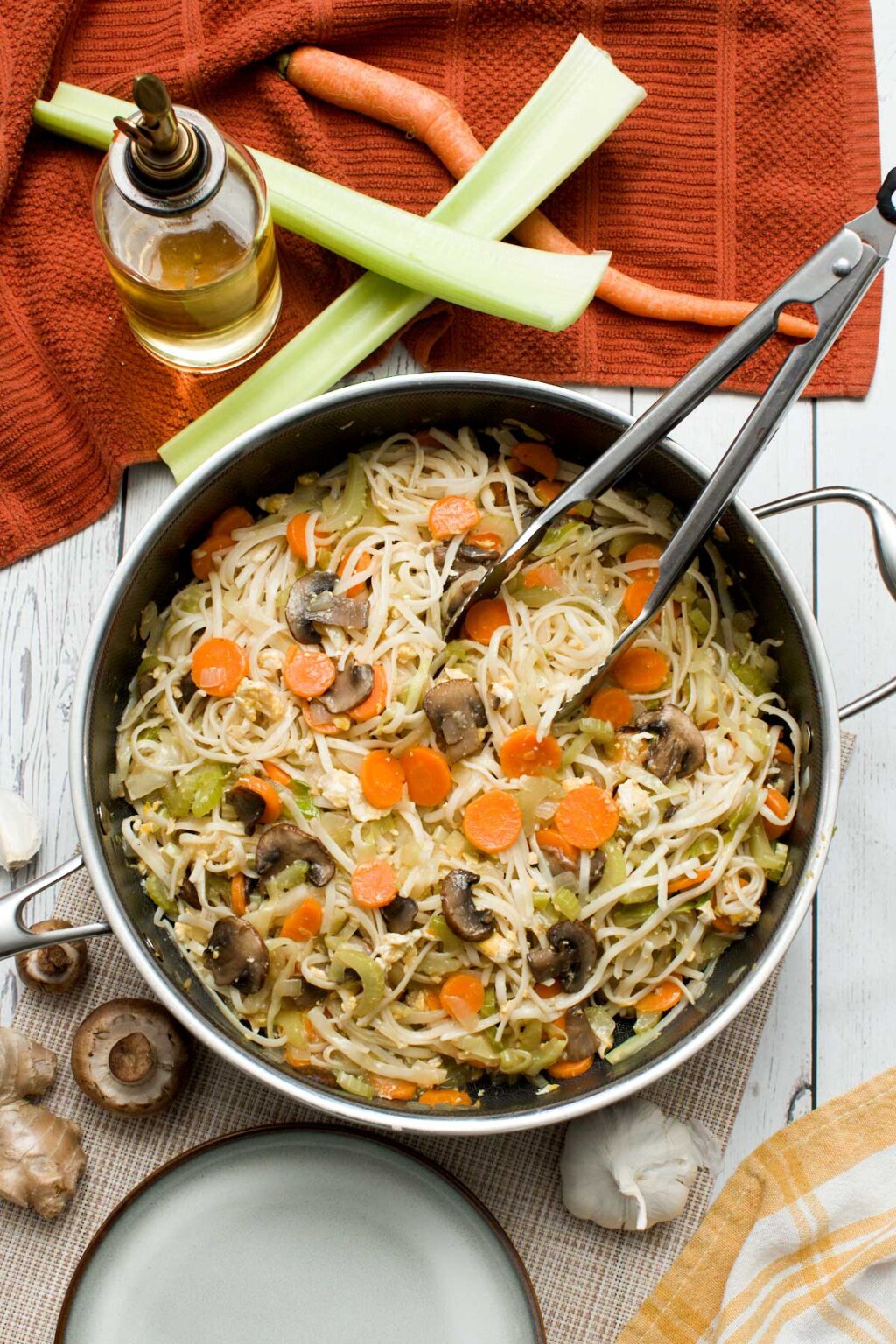 Gluten-Free Rice Noodle Chow Mein with Vegetables