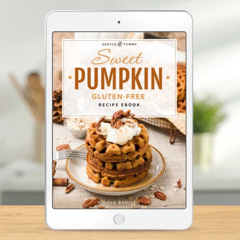 Gentle Tummy Sweet Pumpkin Gluten-Free Recipe Ebook on an iPad 2.